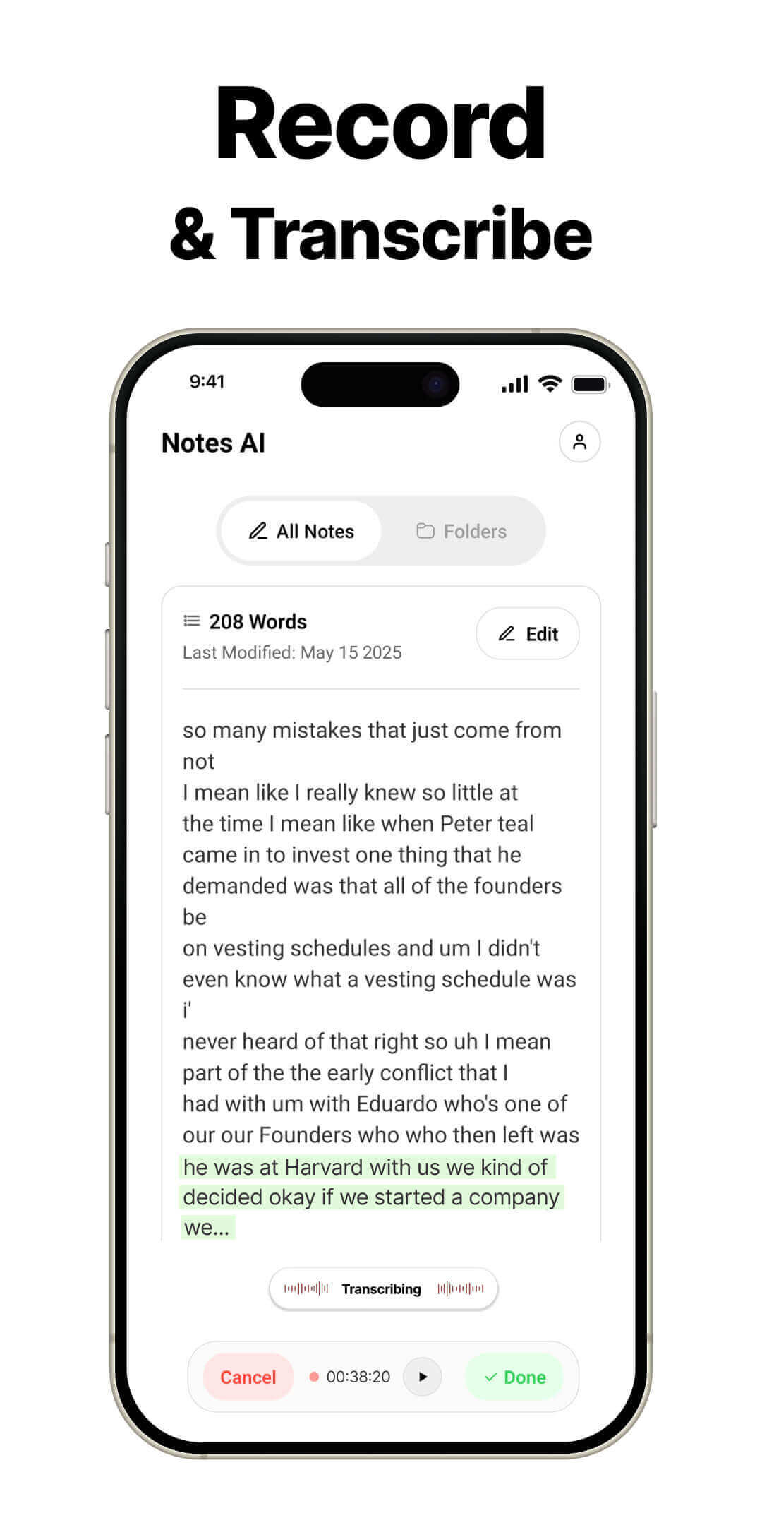 Notes AI screenshot 2